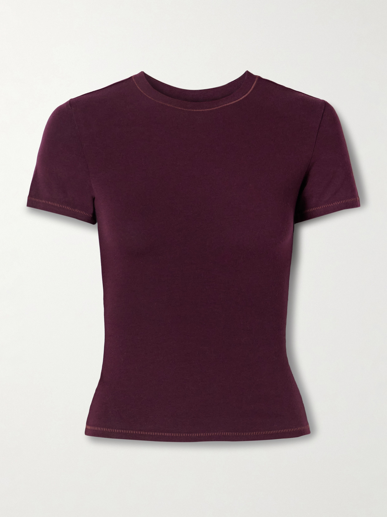 Skims Stretch-cotton Jersey T-shirt In Brown