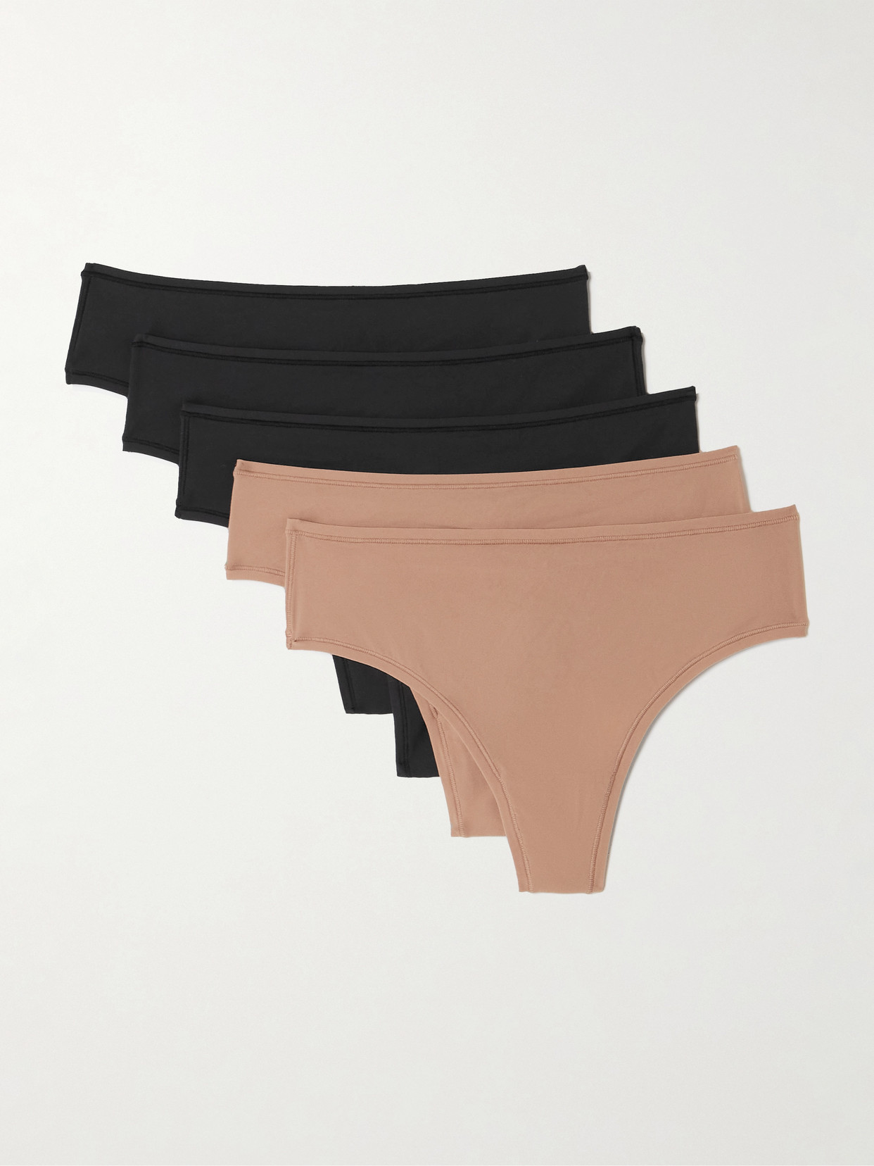 Skims Fits Everybody Set Of Five Thongs In Black