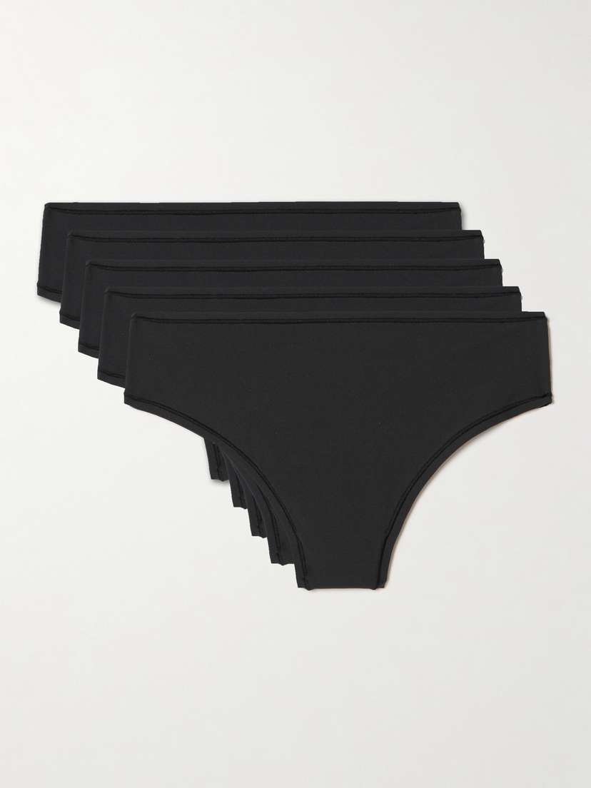 Skims Fits Everybody Set Of Five Thongs - Onyx