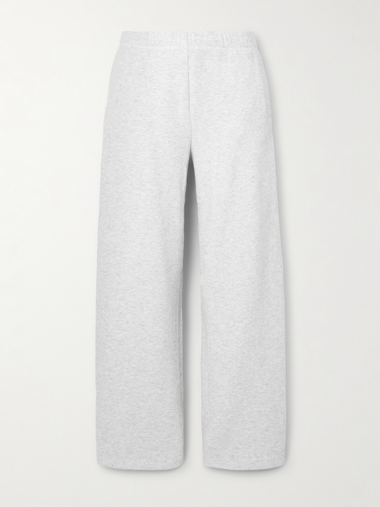 Skims Classic Cotton-blend Jersey Straight-leg Pants In Gray
