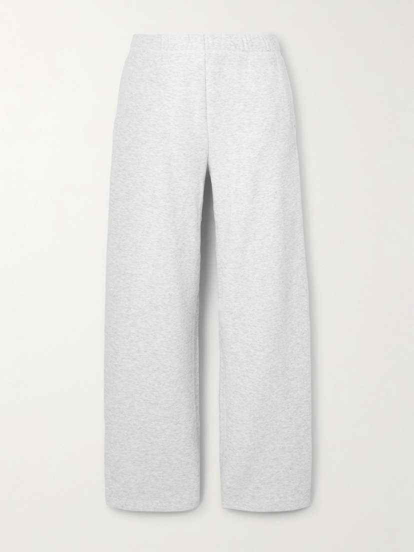 Skims Classic Cotton-blend Jersey traight-leg Pants - Light Heather Gray