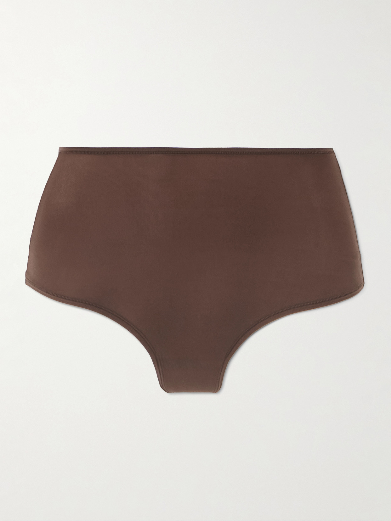 Skims Fits Everybody High Waisted Thong In Brown