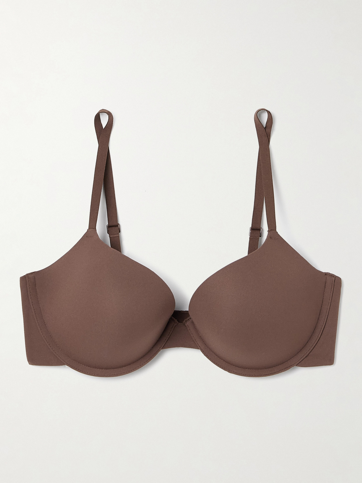 Skims Fits Everybody Push-up Bra In Brown