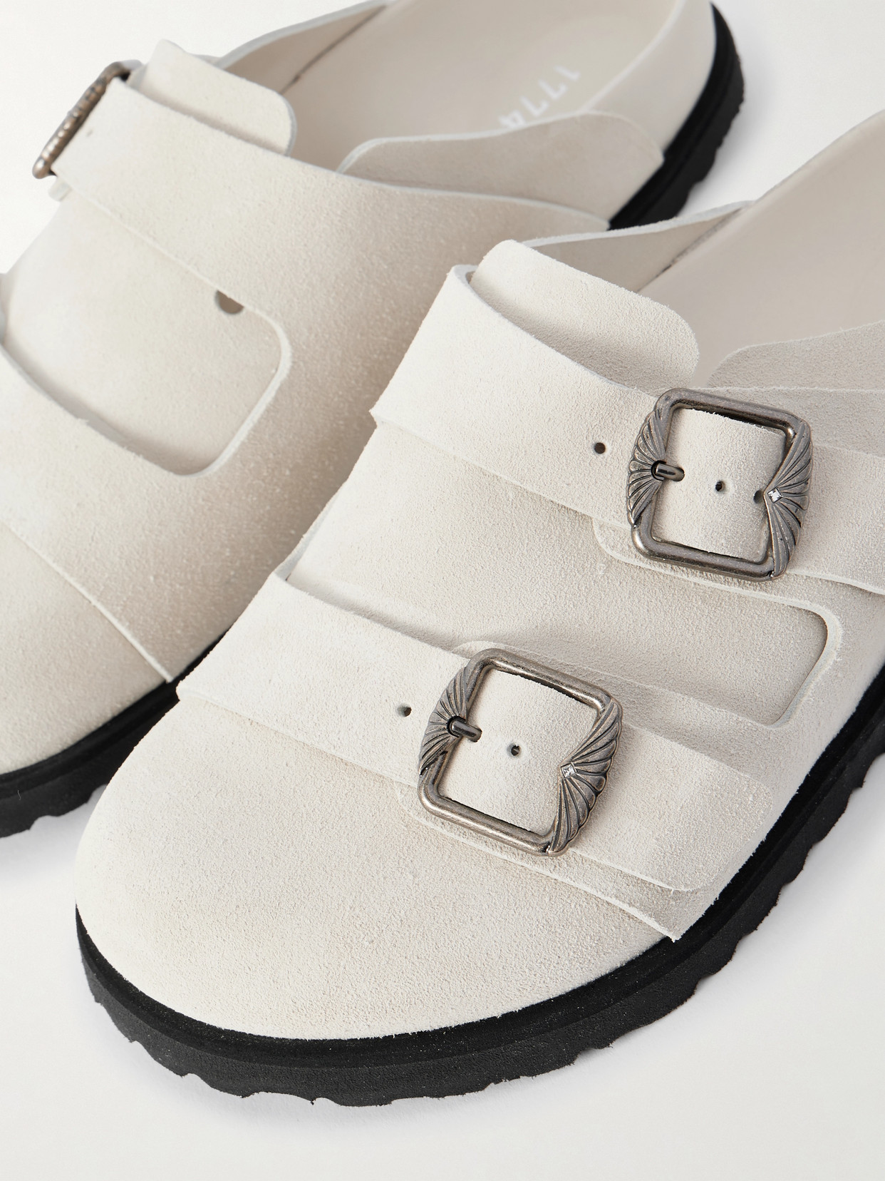 Birkenstock 1774 222 West Suede Clogs In White