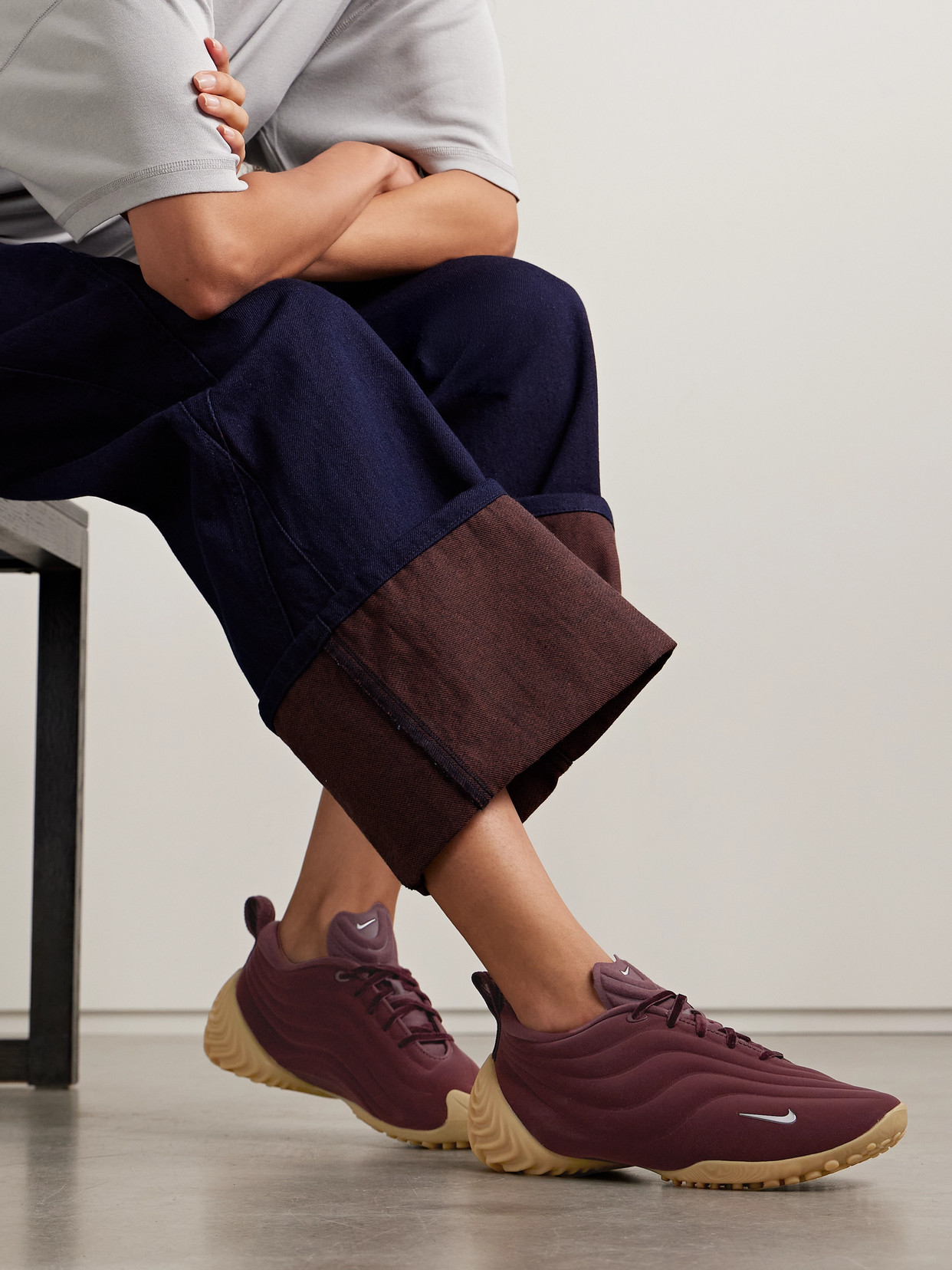 Nike Astra Ultra Quilted Brushed-shell Sneakers In Burgundy