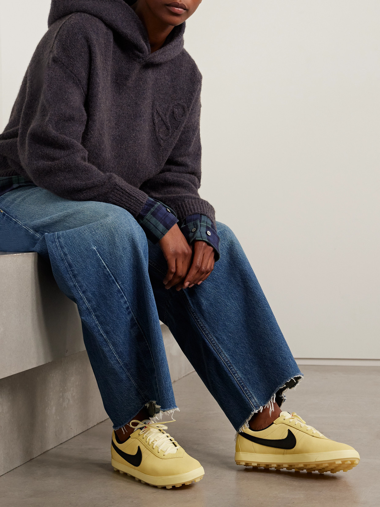 Astrograbber Leather-Trimmed Nubuck Sneakers