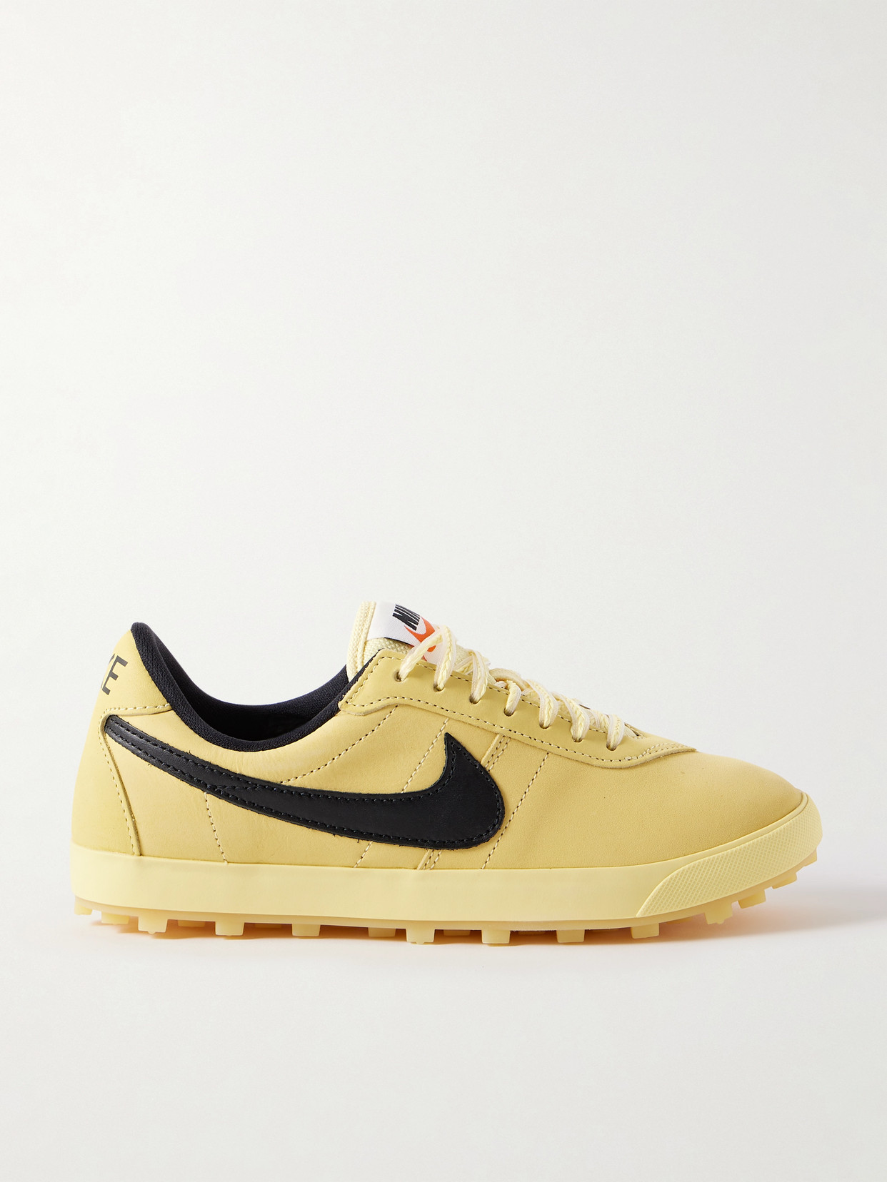 Nike Astrograbber Leather-trimmed Nubuck Sneakers In Yellow
