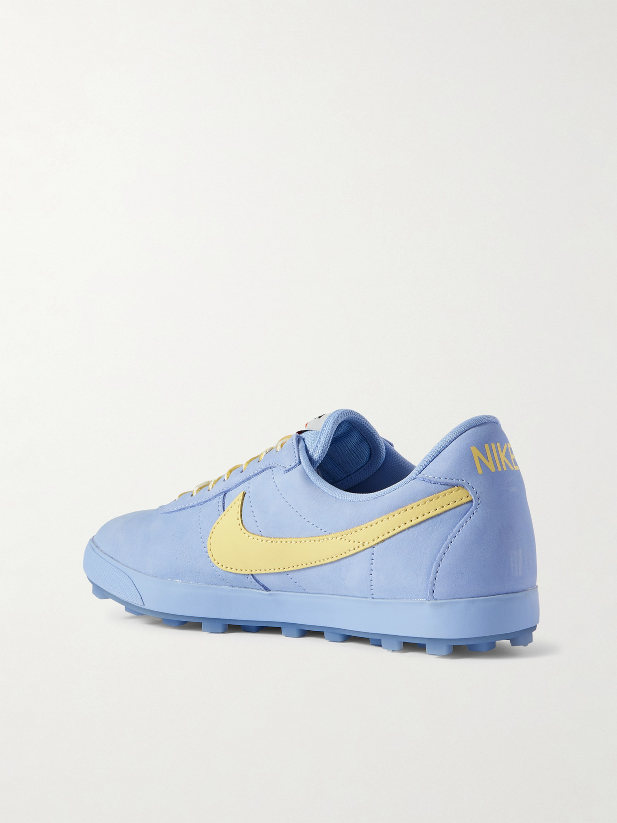 Nike Astrograbber Leather-trimmed Nubuck Sneakers In Blue