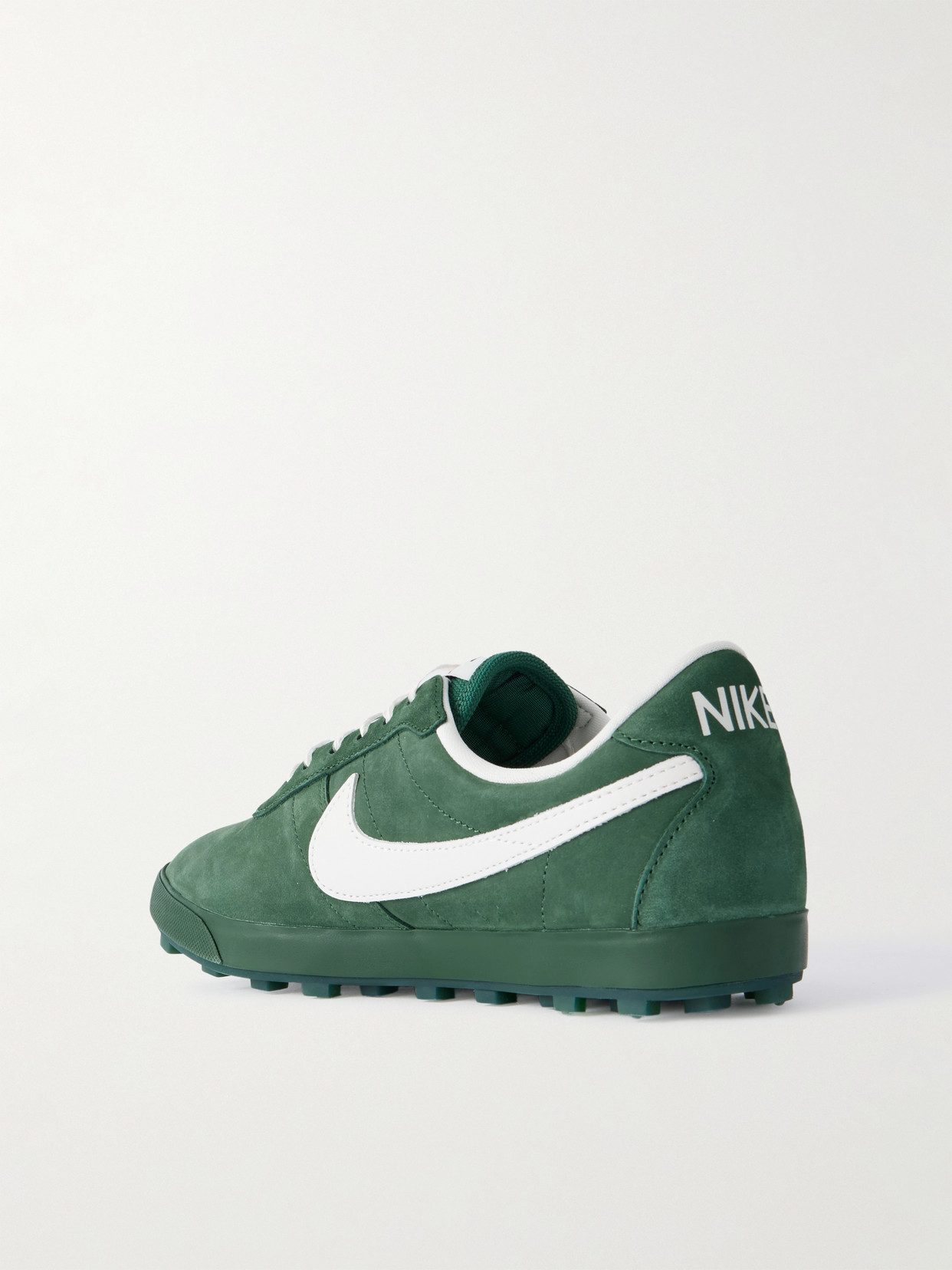 Nike Astrograbber Leather-trimmed Nubuck Sneakers In Green