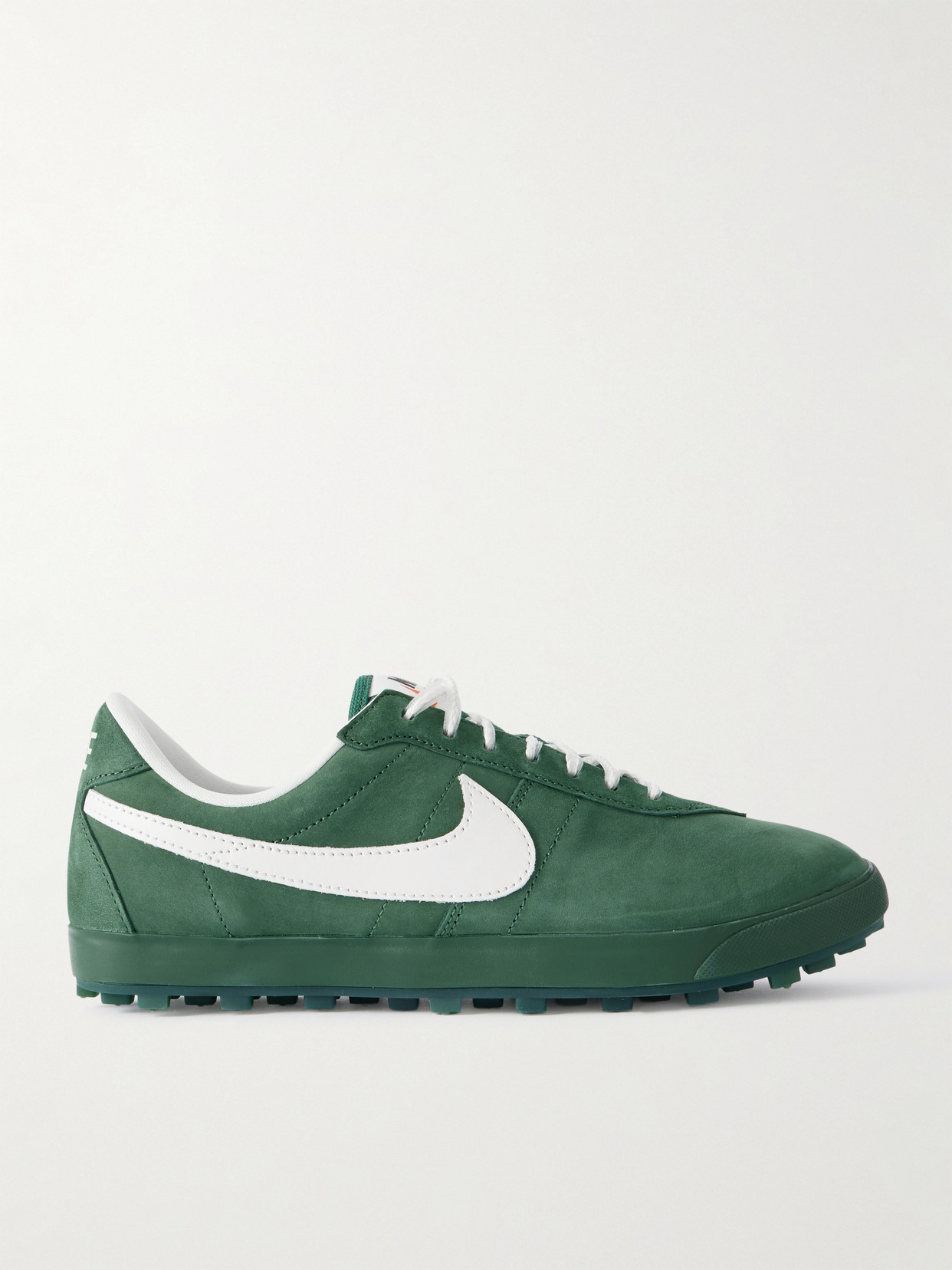 Nike Astrograbber Leather-trimmed Nubuck Sneakers In Green