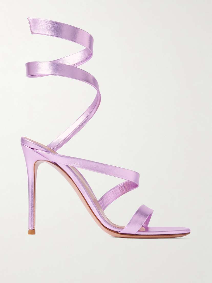 Gianvito Rossi Opera 105 Metallic Leather Sandals