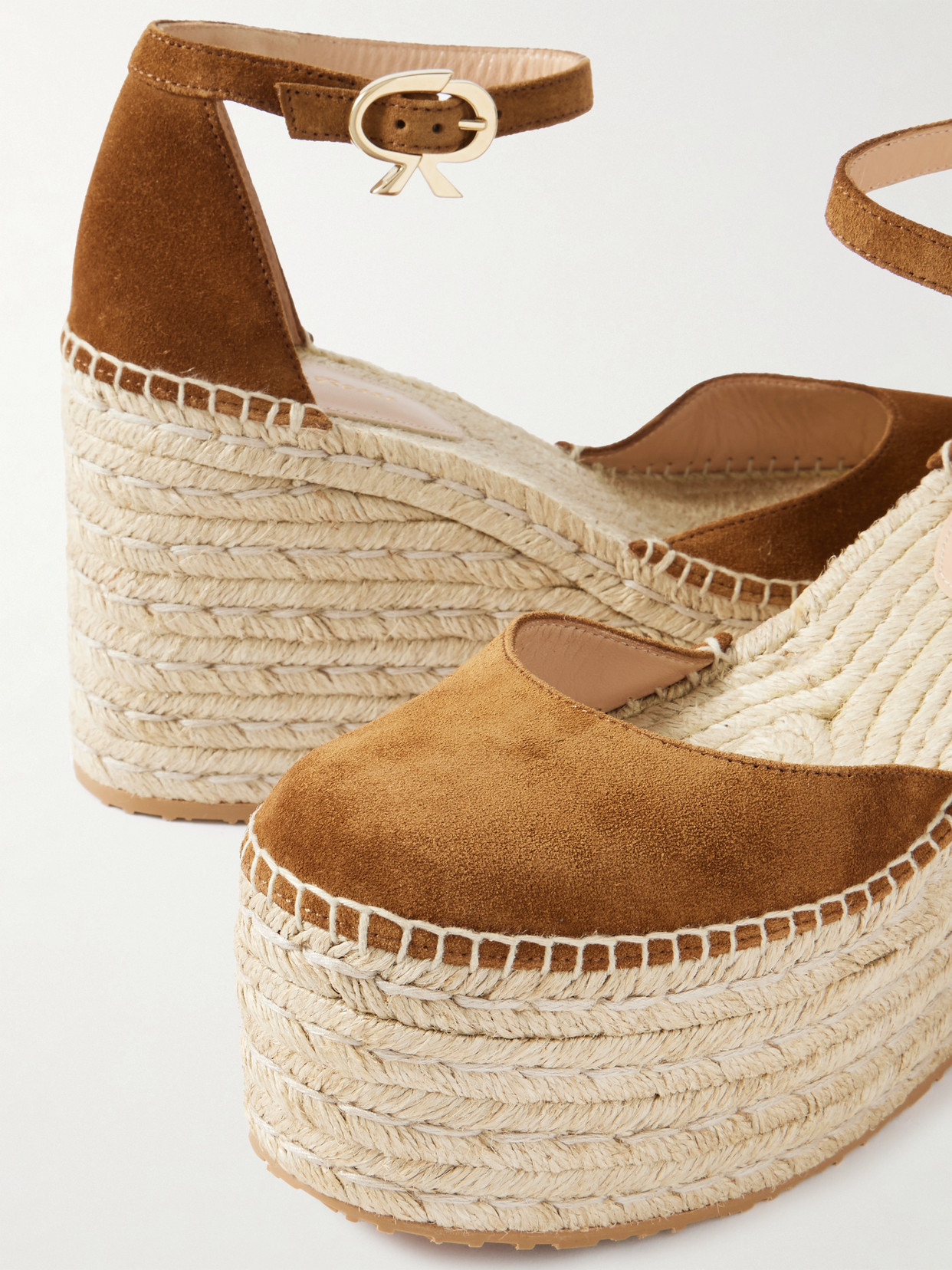 60 Suede Espadrille Platform Sandals