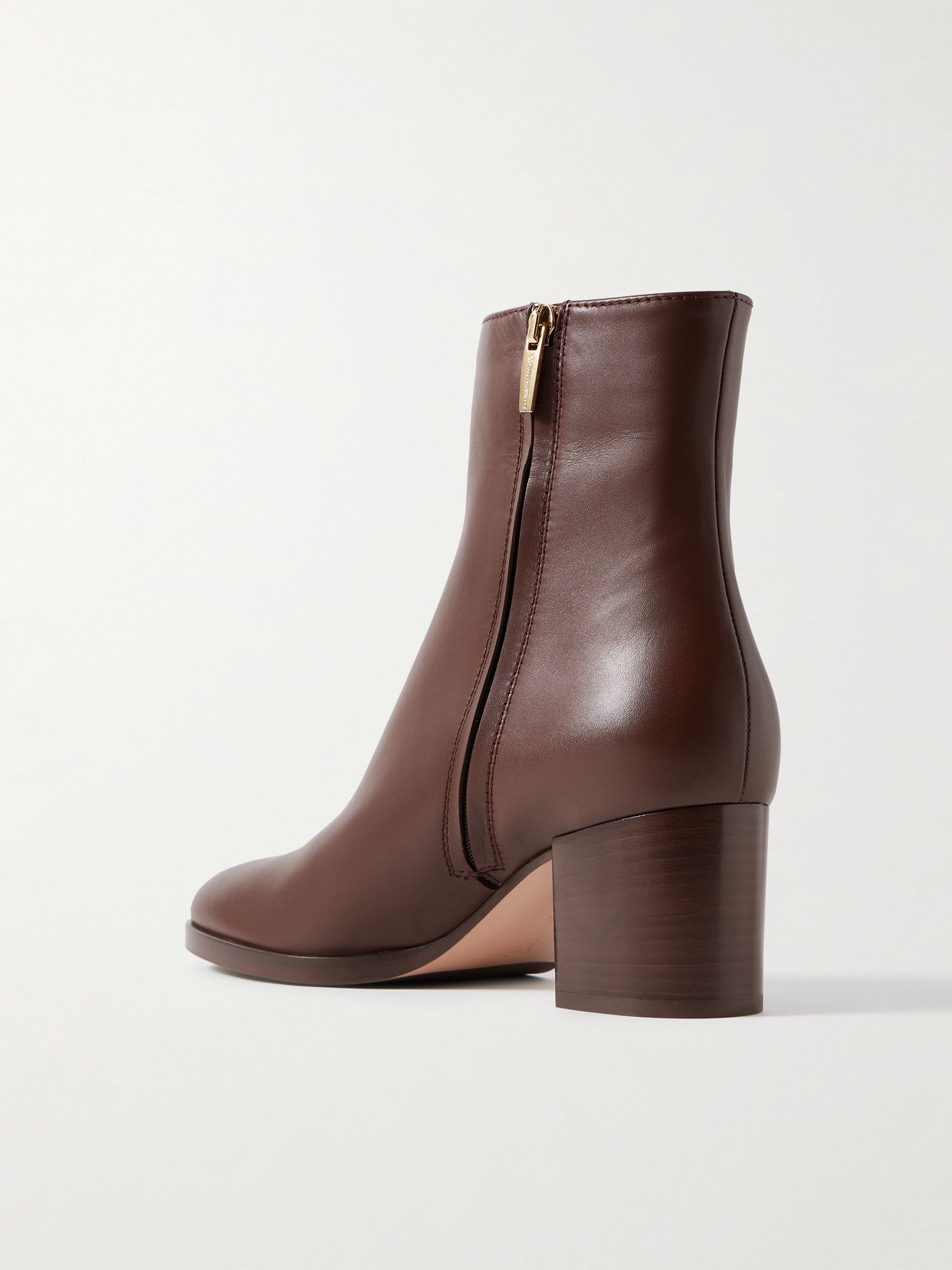 Gianvito Rossi Vitello Glove 55 Leather Ankle Boots In Brown