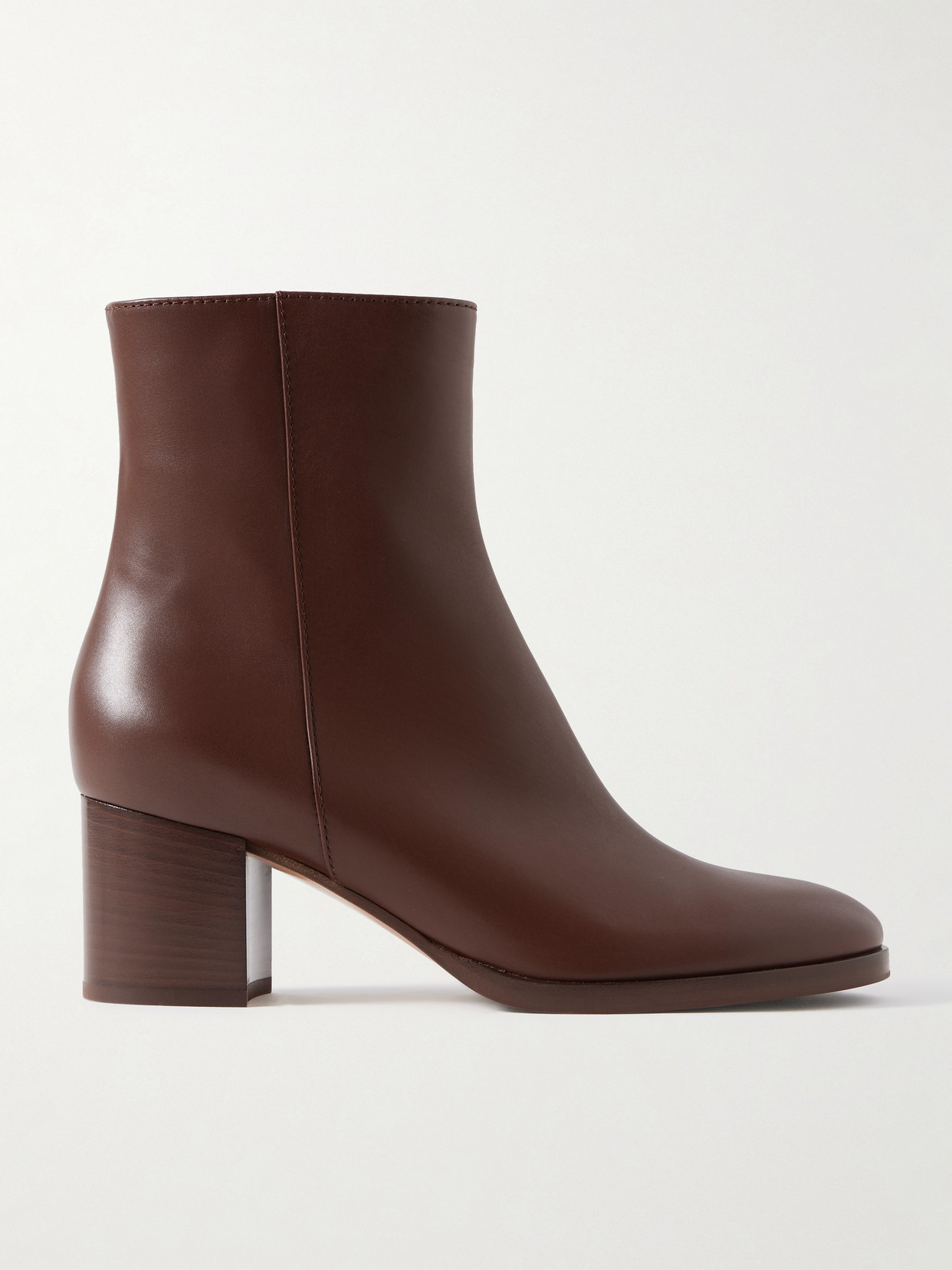 Gianvito Rossi Vitello Glove 55 Leather Ankle Boots In Brown