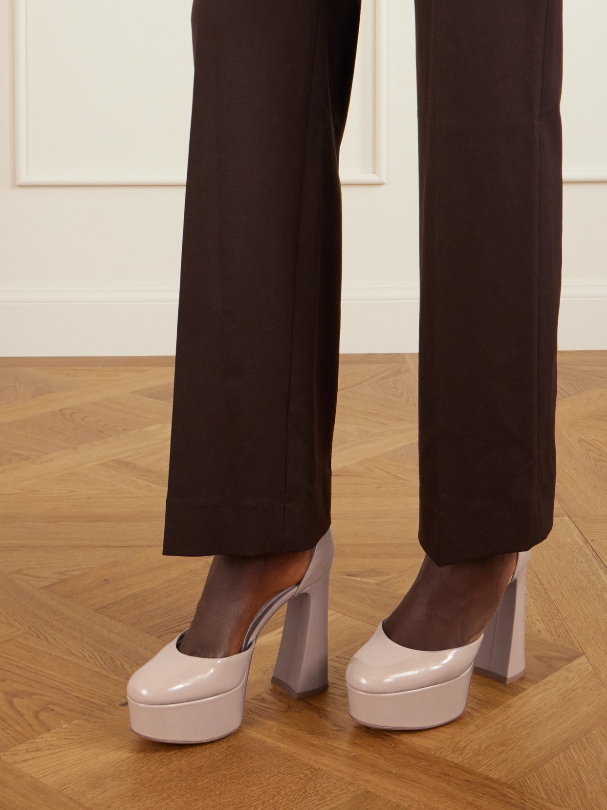 Hilary 70 Patent-Leather Platform Pumps