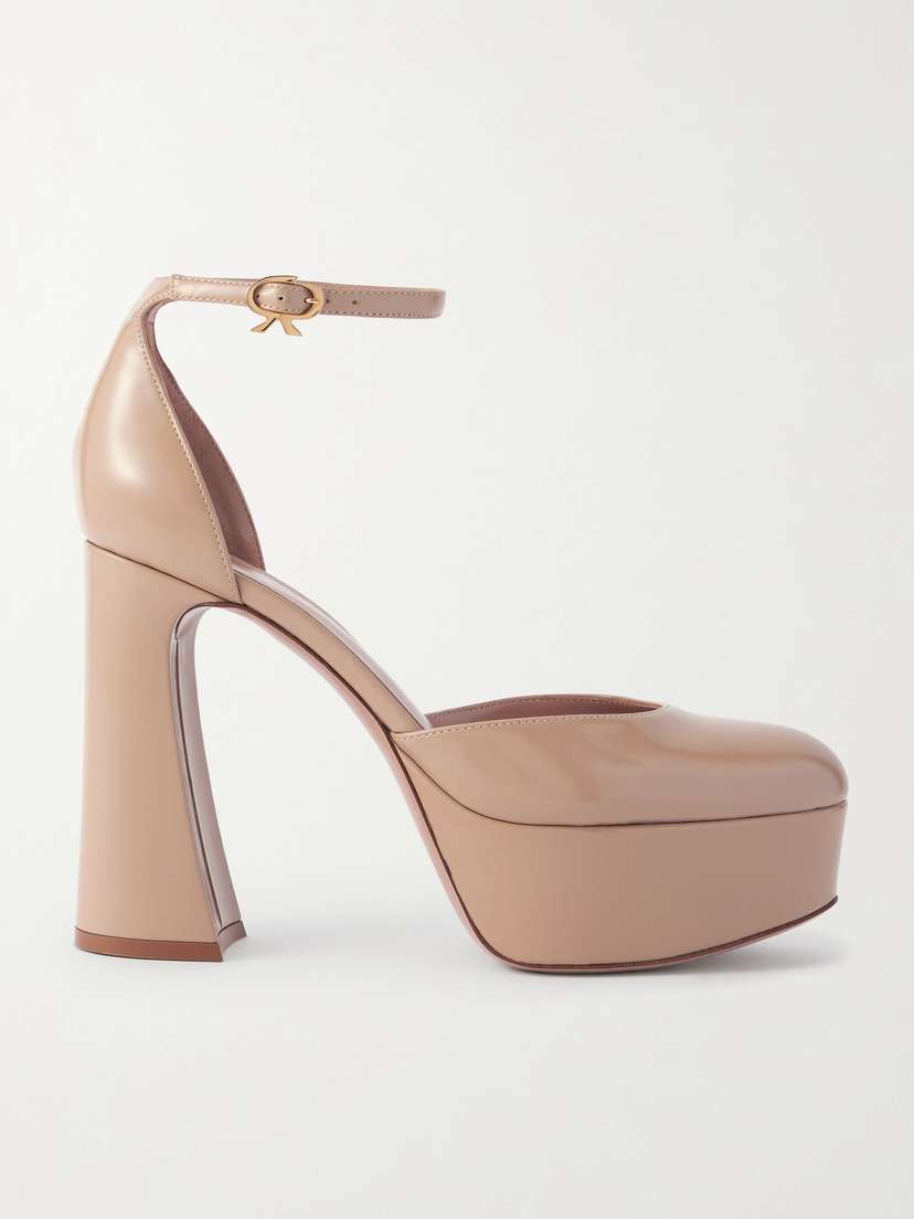 Gianvito Rossi Hilary 70 Patent-leather Platform Pumps