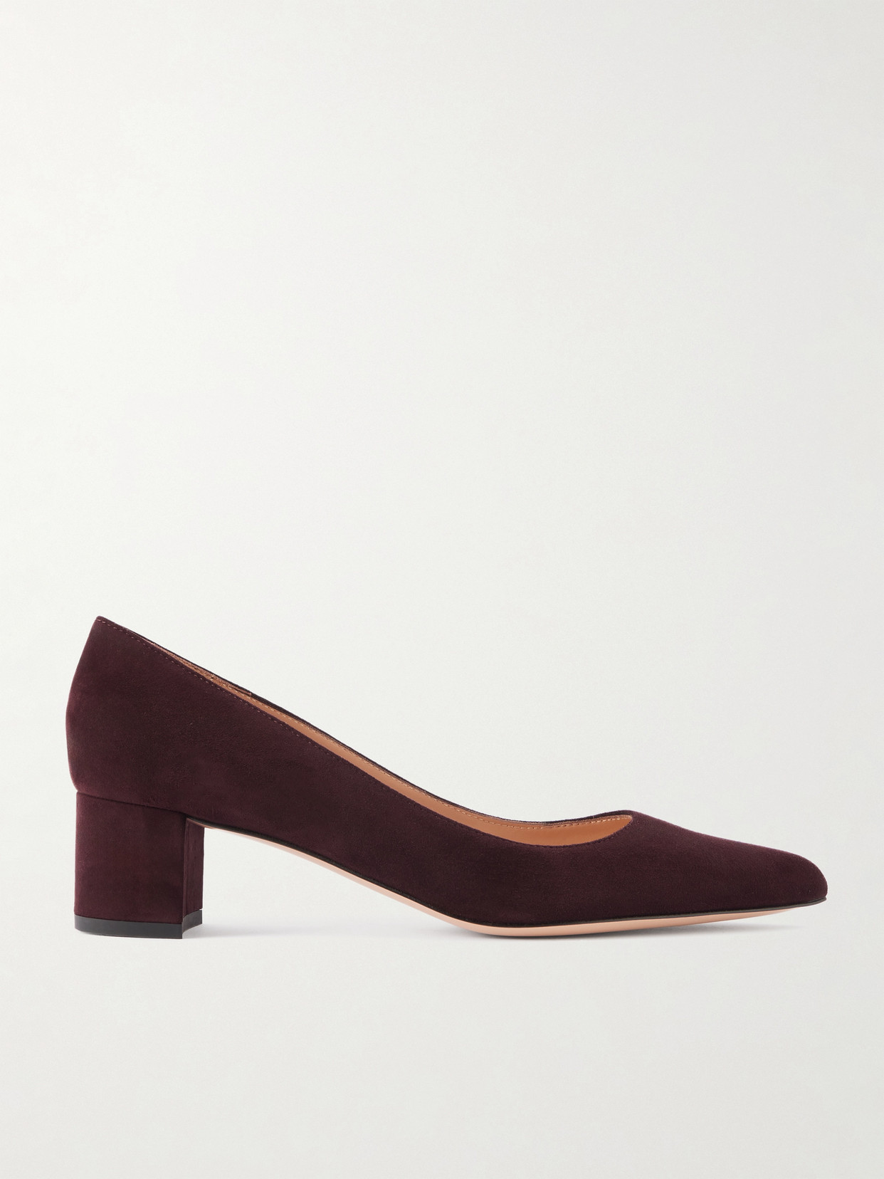 Gianvito Rossi Piper 45 Suede Pumps In Burgundy