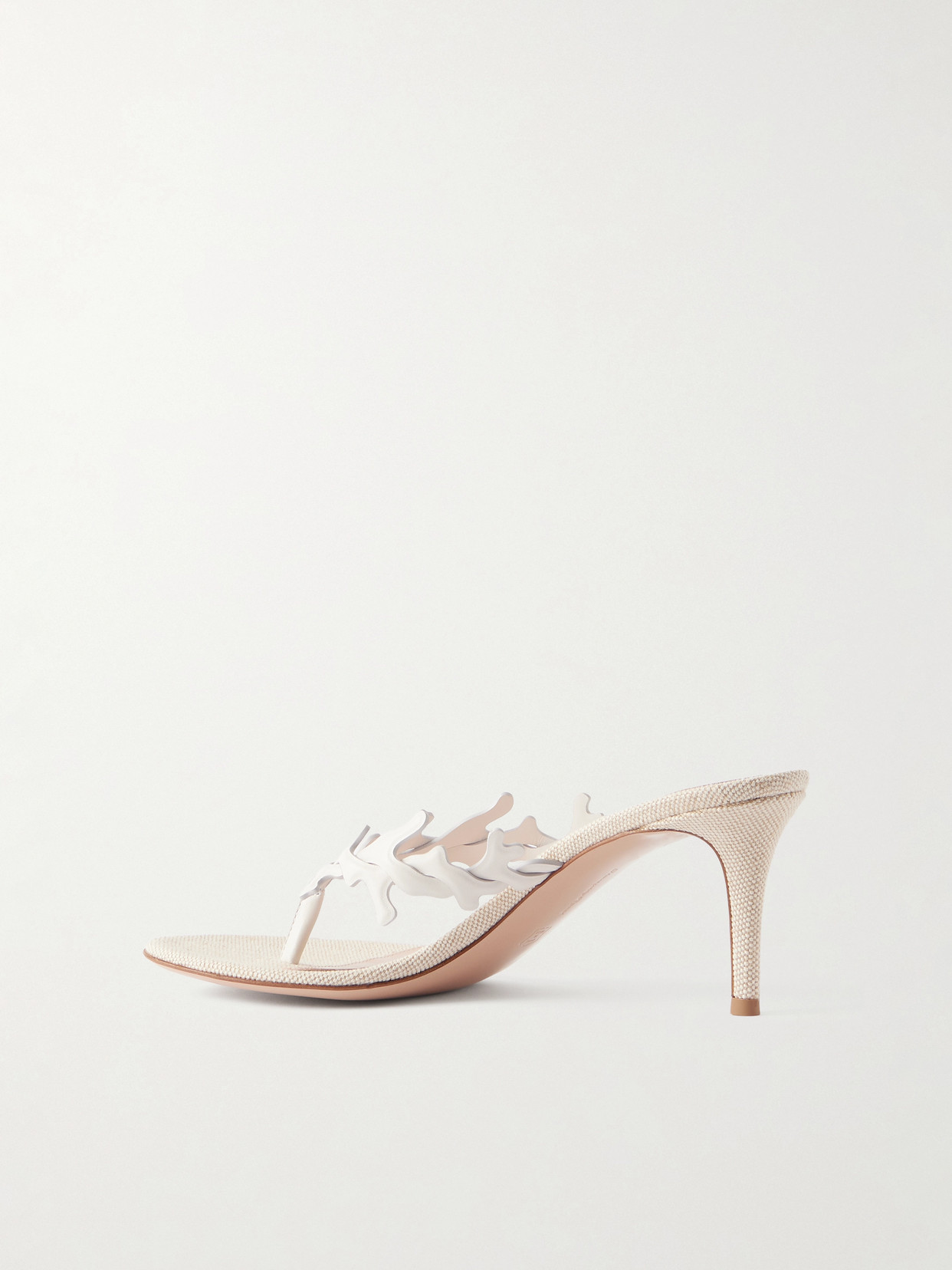 Gianvito Rossi 70 Leather Sandals In White