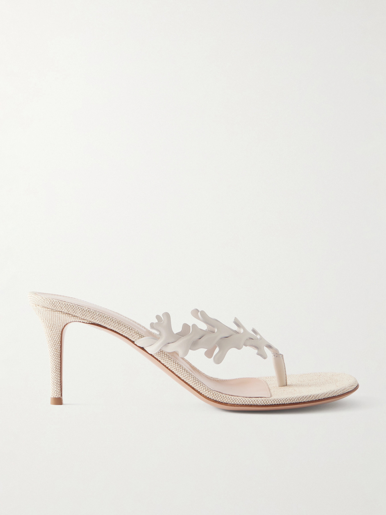 Gianvito Rossi 70 Leather Sandals In White