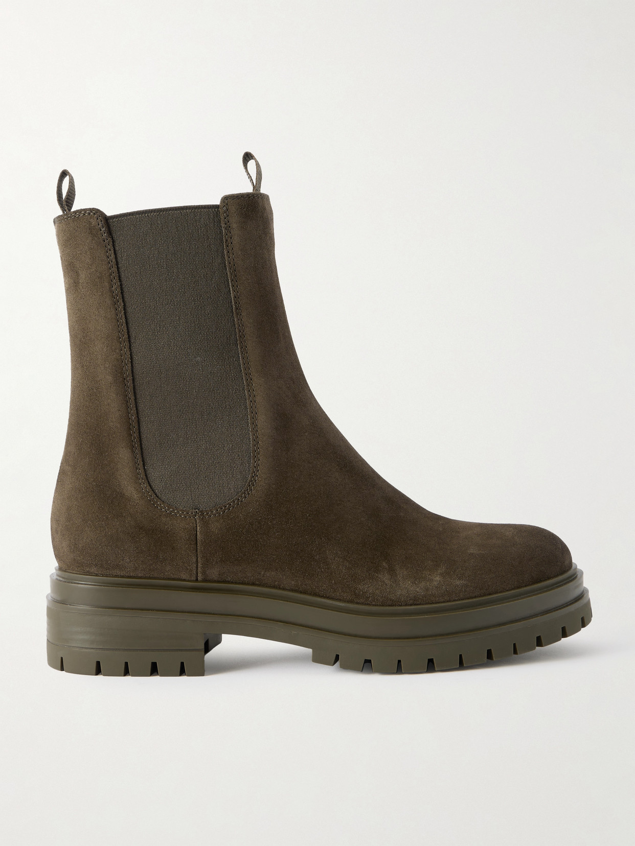 Gianvito Rossi Chester Suede Chelsea Boots In Green