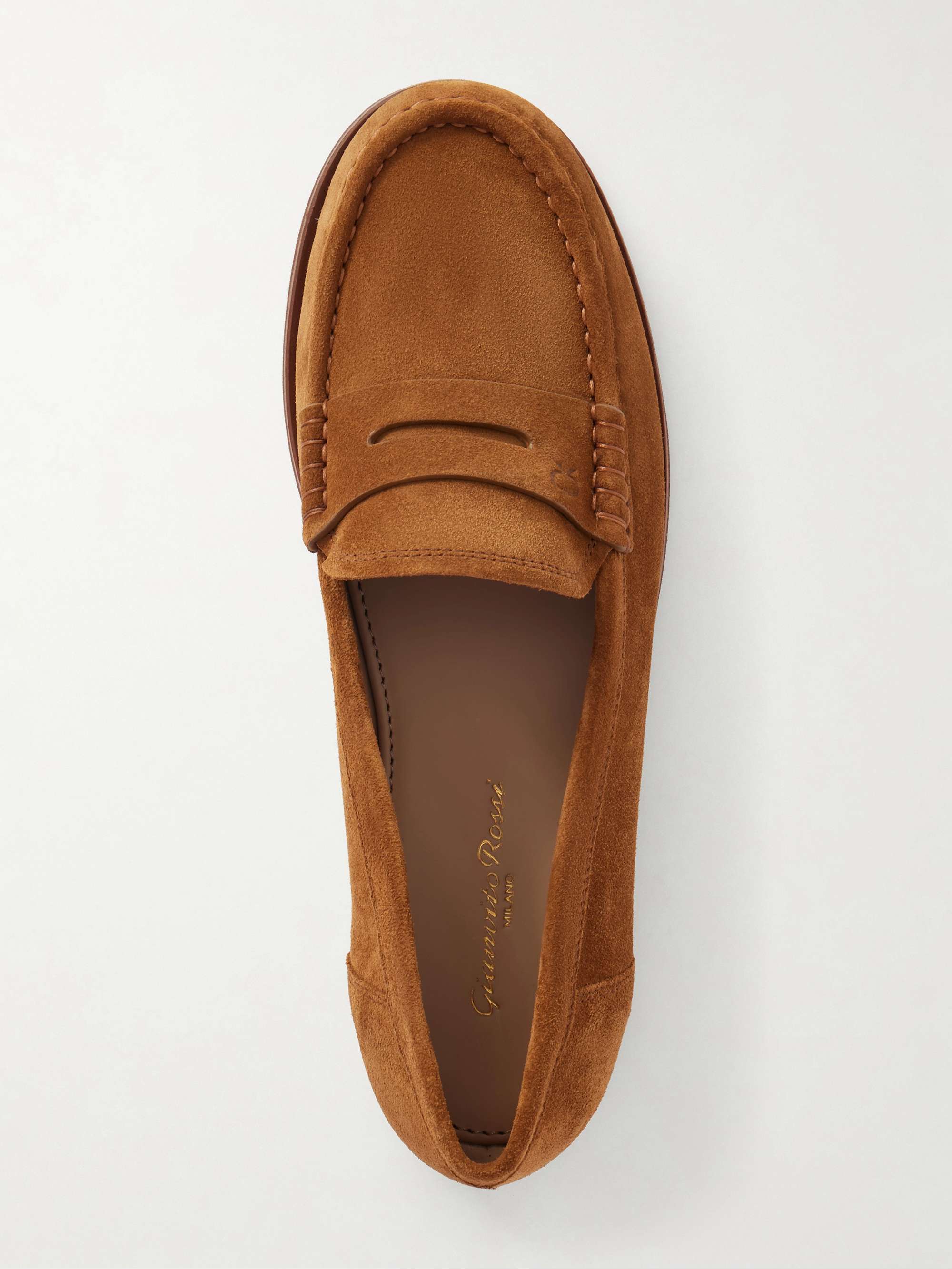GIANVITO ROSSI Suede loafers | NET-A-PORTER