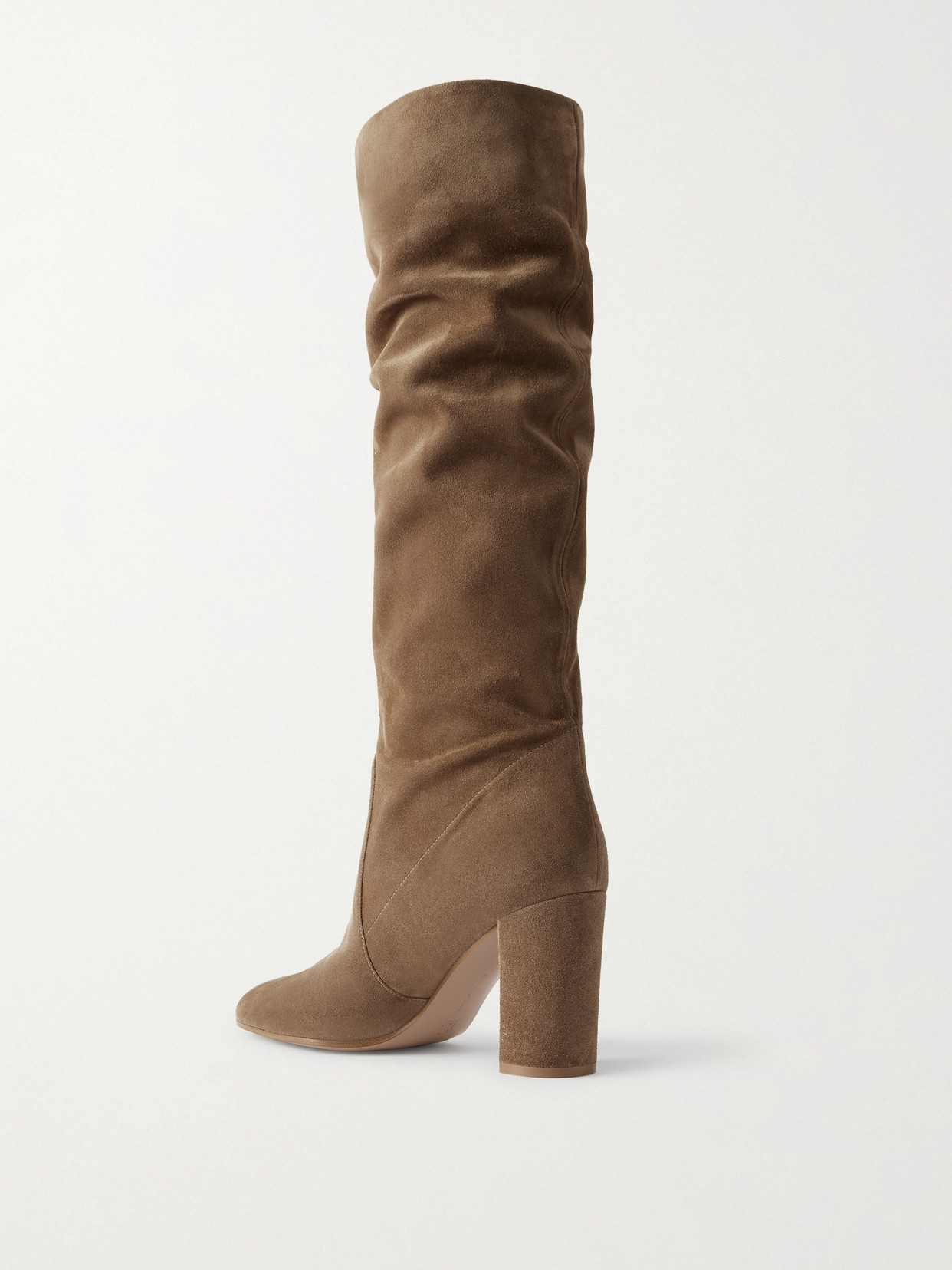 Gianvito Rossi Glen 85 Suede Knee Boots In Brown