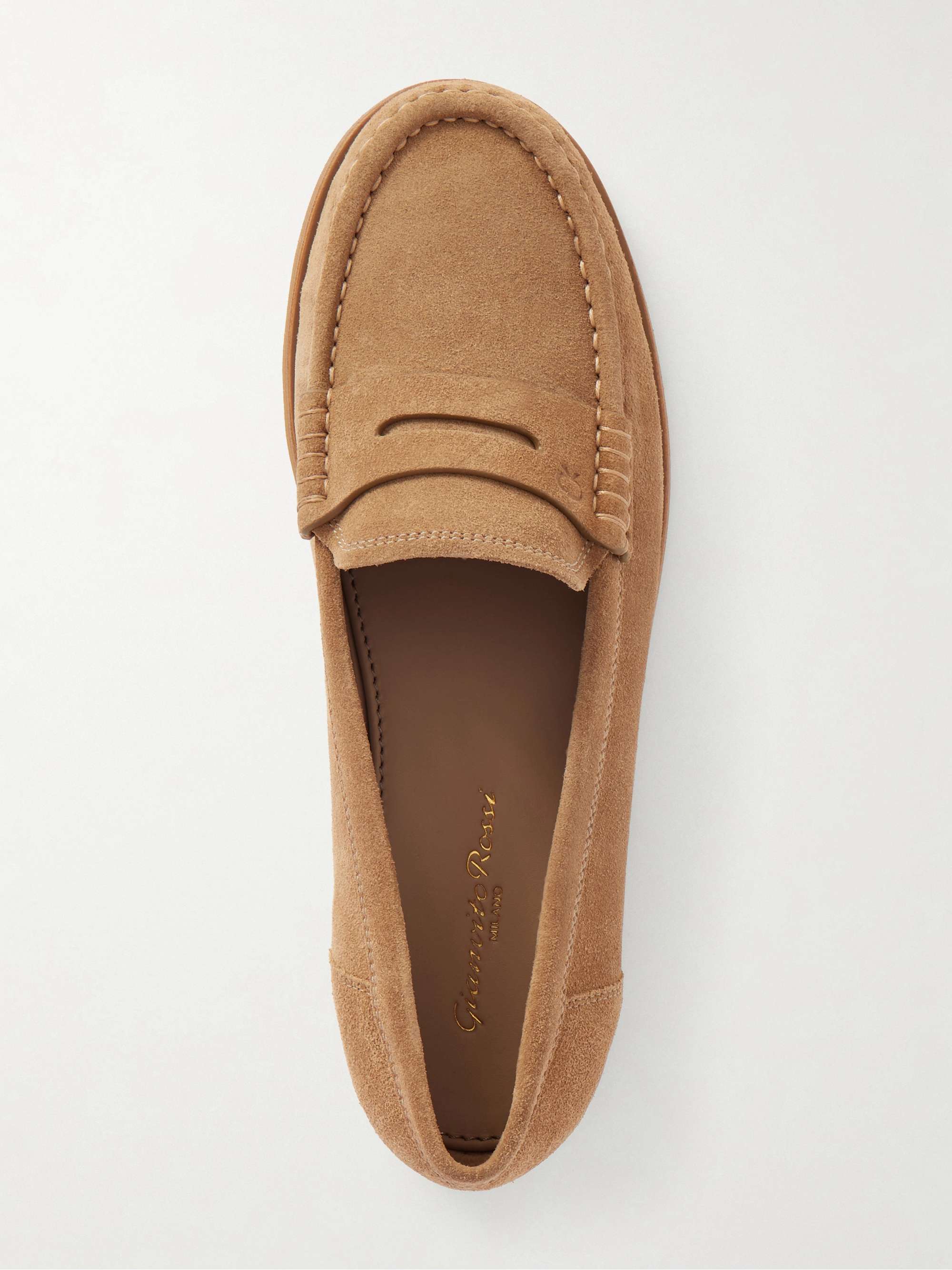 GIANVITO ROSSI Suede loafers | NET-A-PORTER