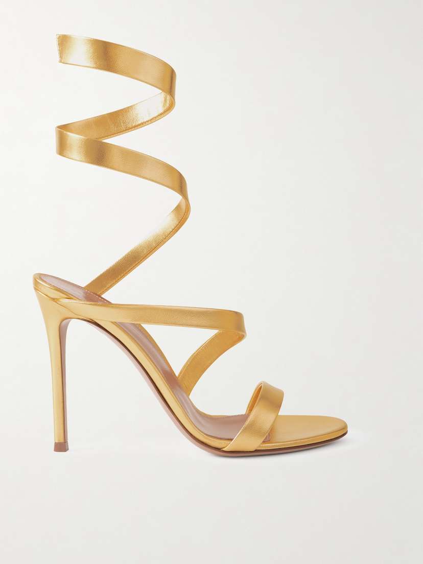 Gianvito Rossi Opera 105 Metallic Leather Sandals