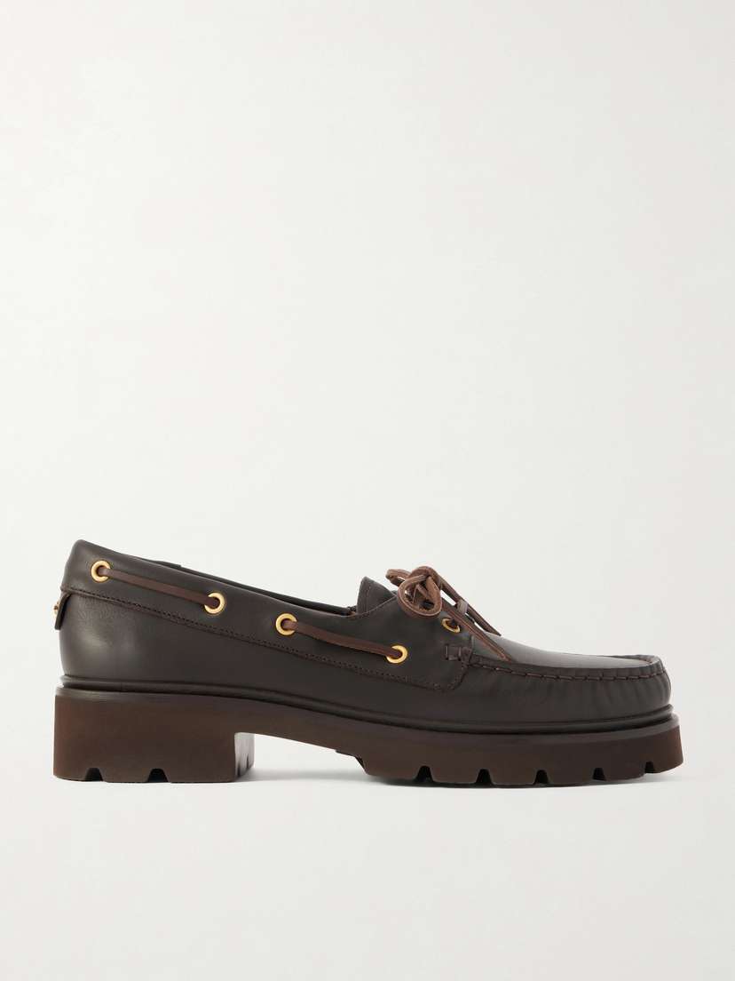 Gianvito Rossi Leather Boat Shoes