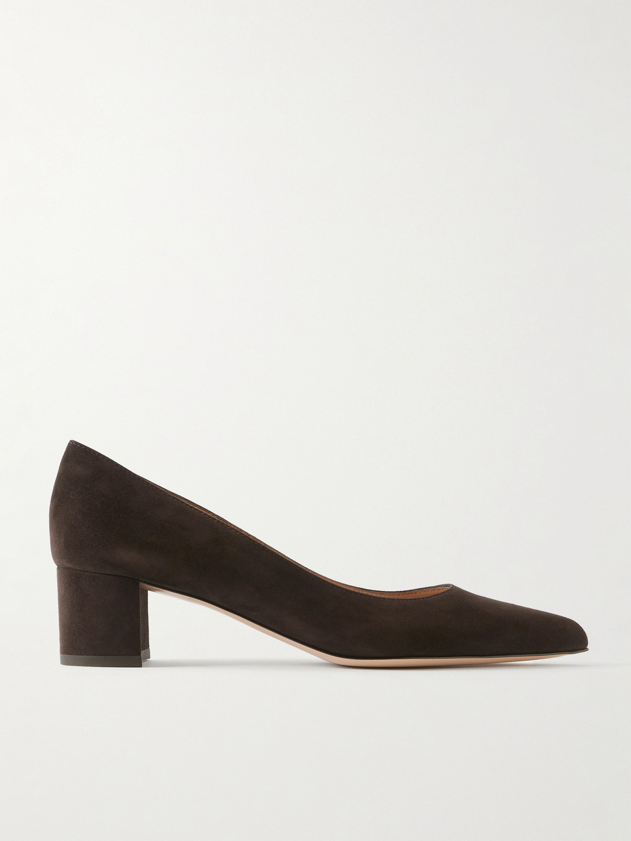 Gianvito Rossi Piper 45 Suede Pumps In Brown