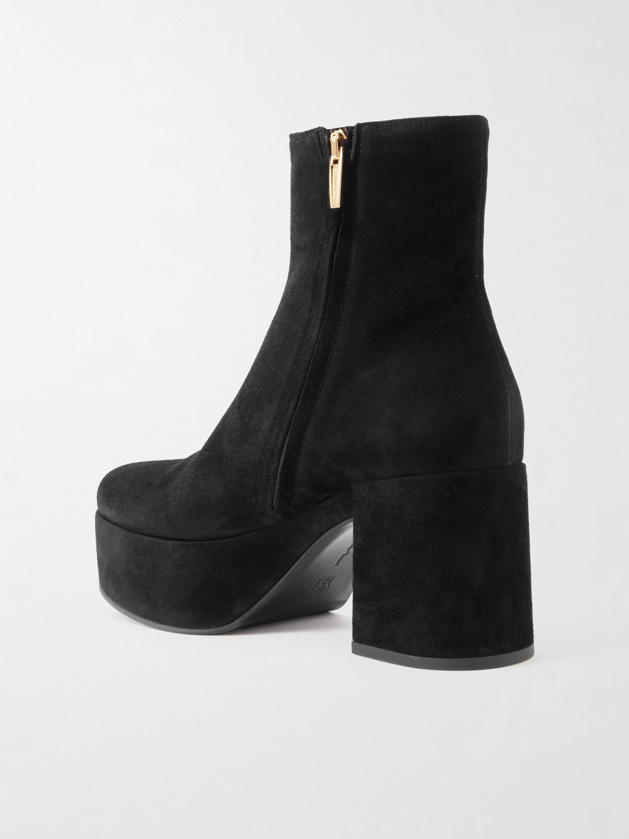 Gianvito Rossi 35 Suede Ankle Boots In Black