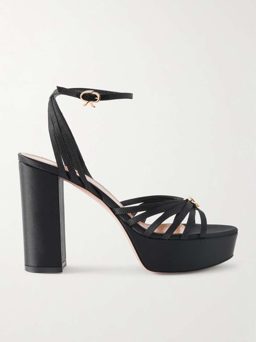Gianvito Rossi Rita 110 Satin Platform Sandals