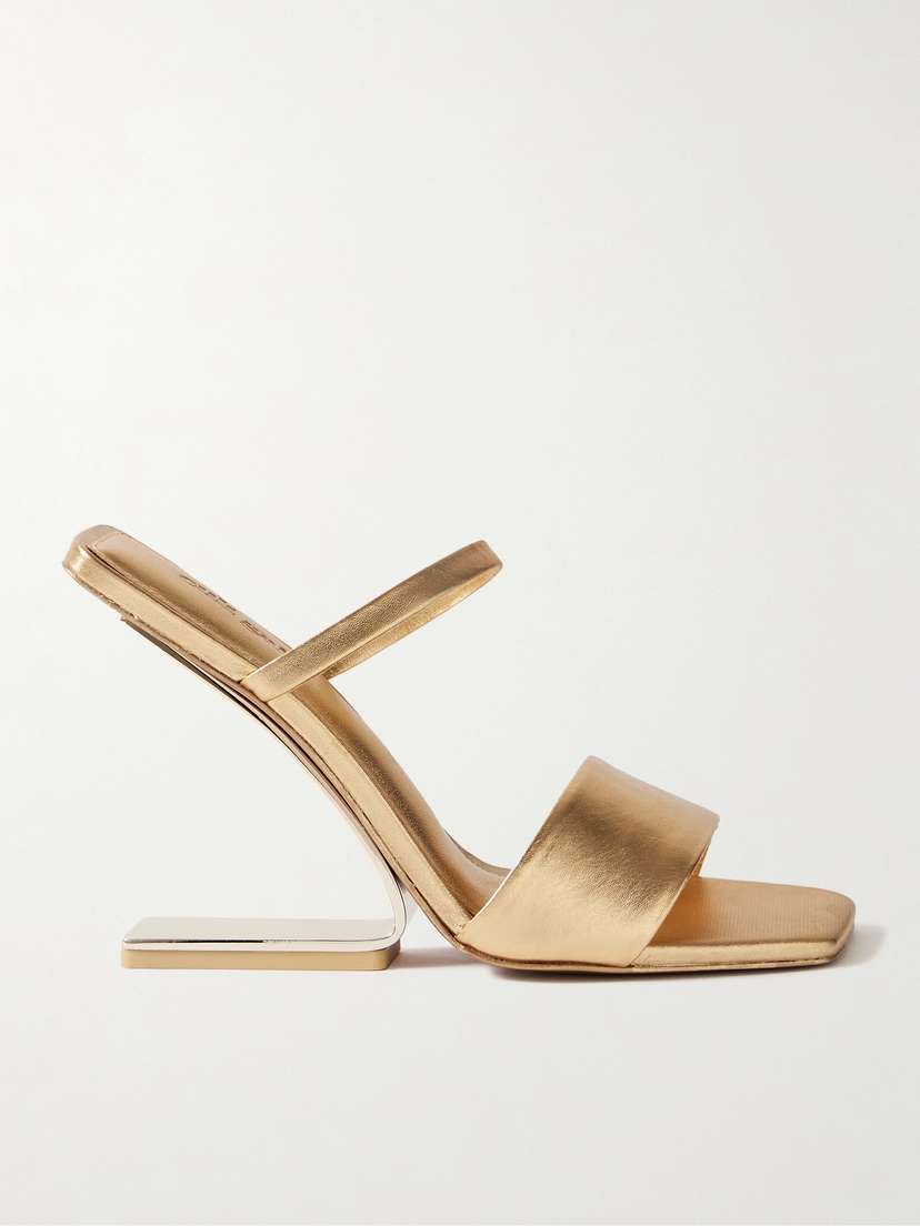 Cult Gaia Rene Metallic Leather Sandals