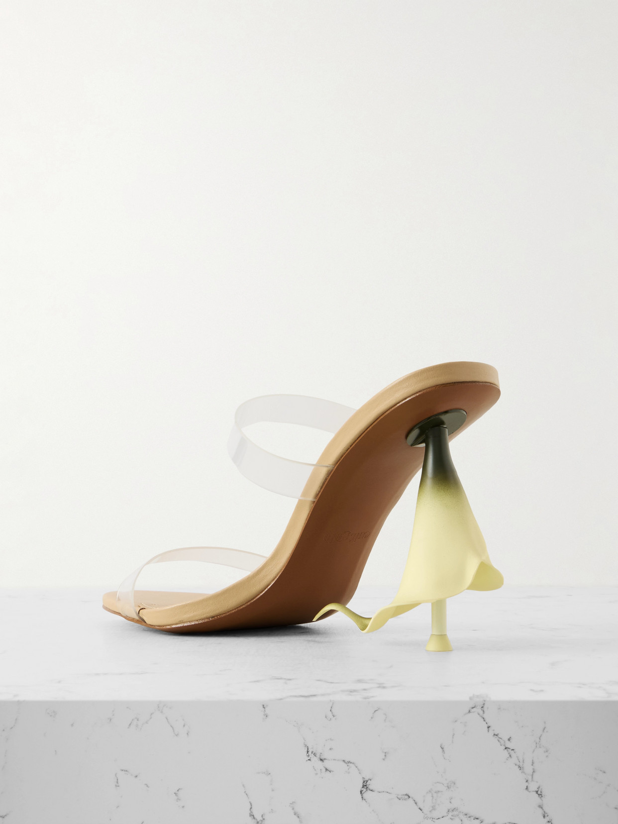 Cult Gaia Calisto Pvc Sandals In Neutral