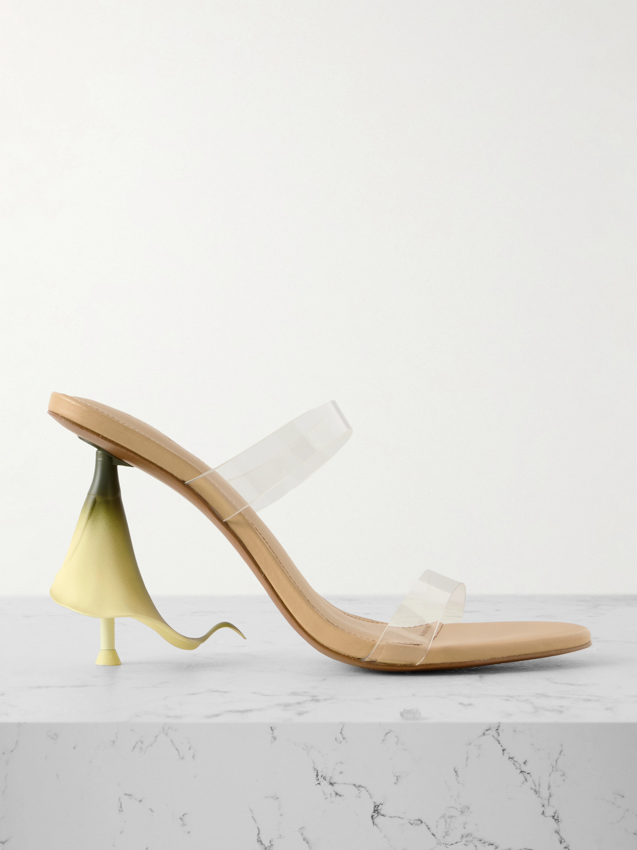 Cult Gaia Calisto Pvc Sandals In Neutral