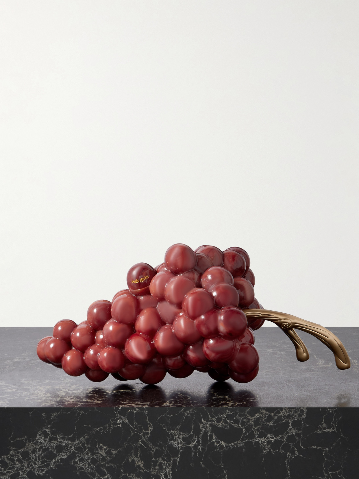 Cult Gaia Grape Resin And Gold-tone Clutch In Red