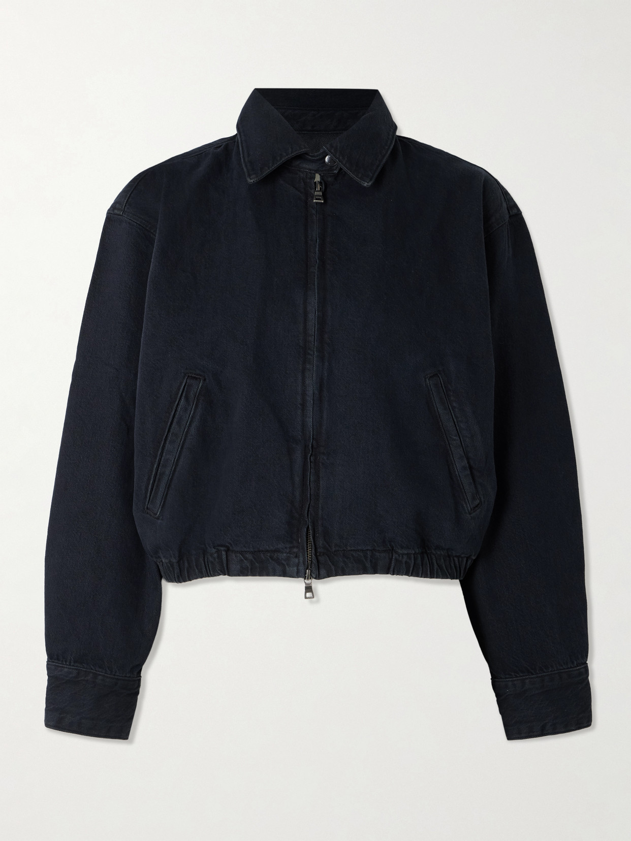 Agolde Nile Denim Bomber Jacket In Blue