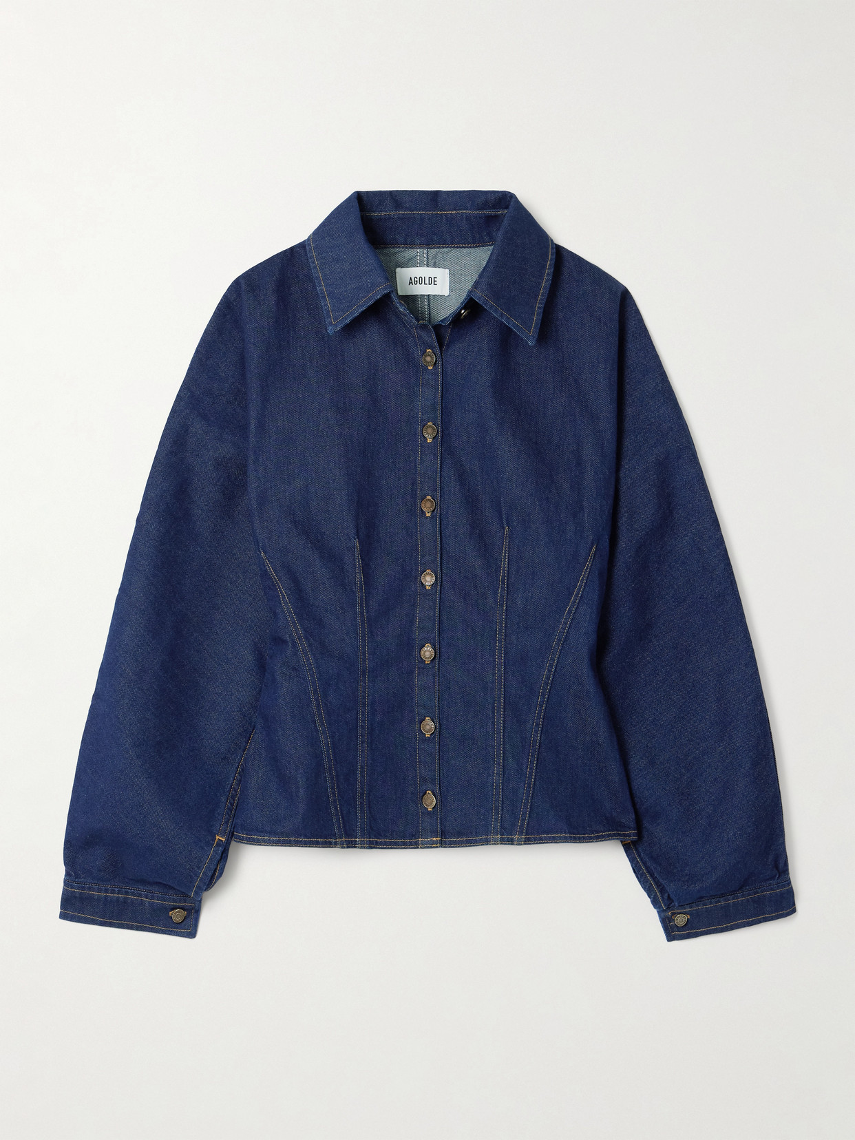 Agolde Devon Denim Shirt In Blue