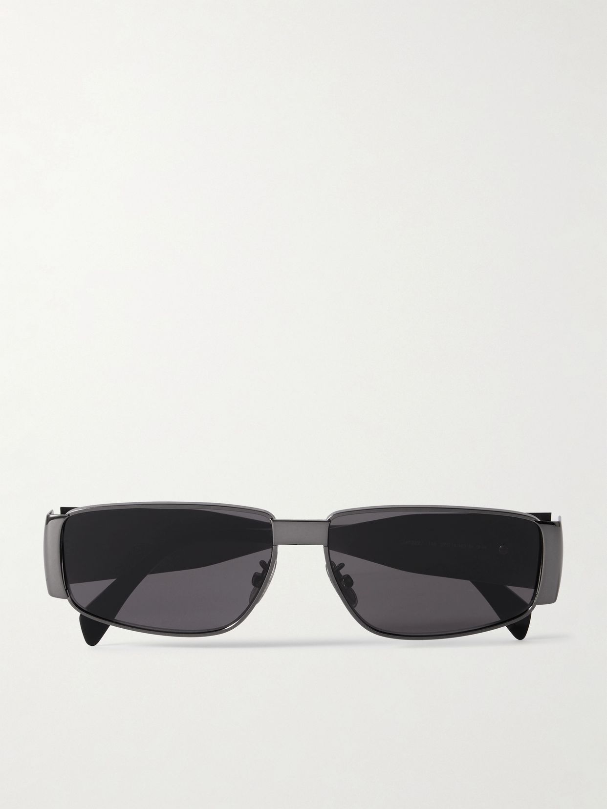 Triomphe rectangle-frame gunmetal-tone sunglasses