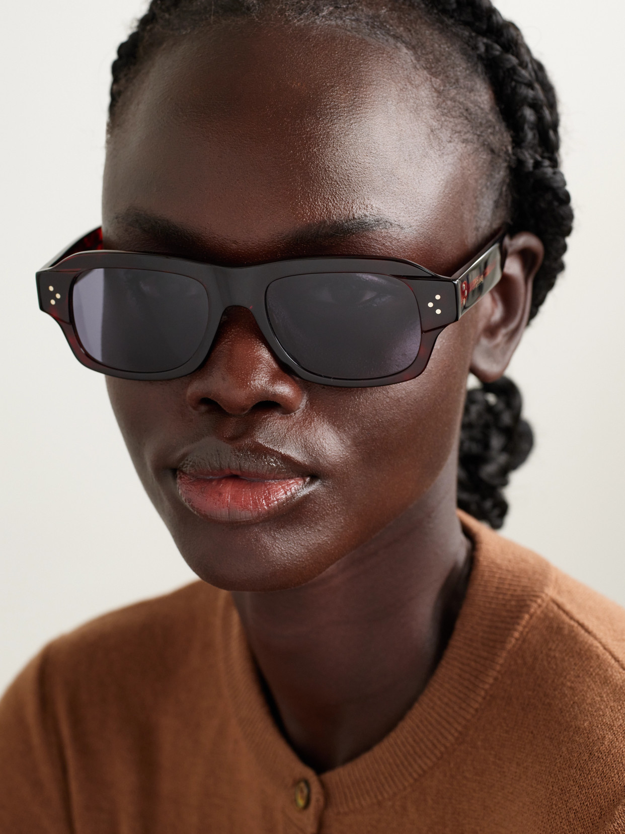 Celine Square-frame Tortoiseshell Acetate Sunglasses In Brown
