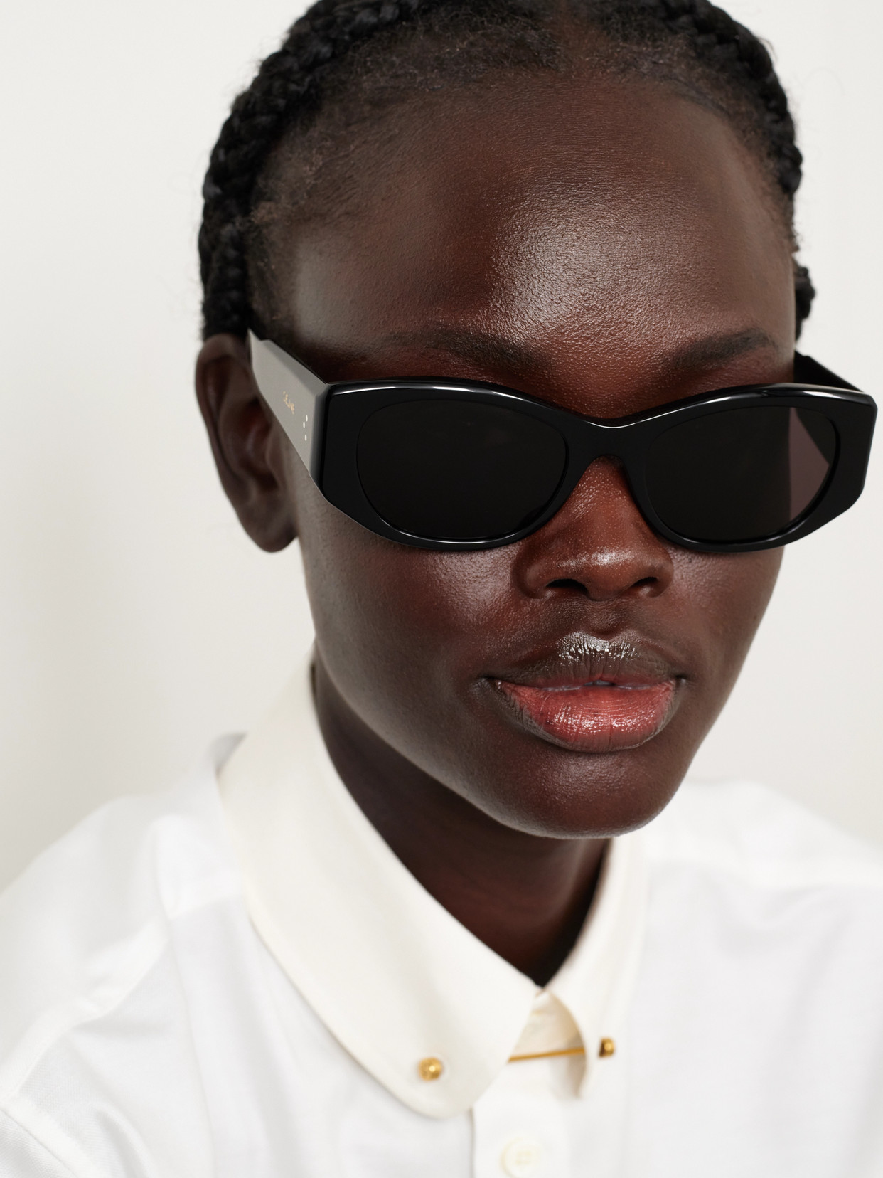 Celine Cat-eye Acetate Sunglasses In Black