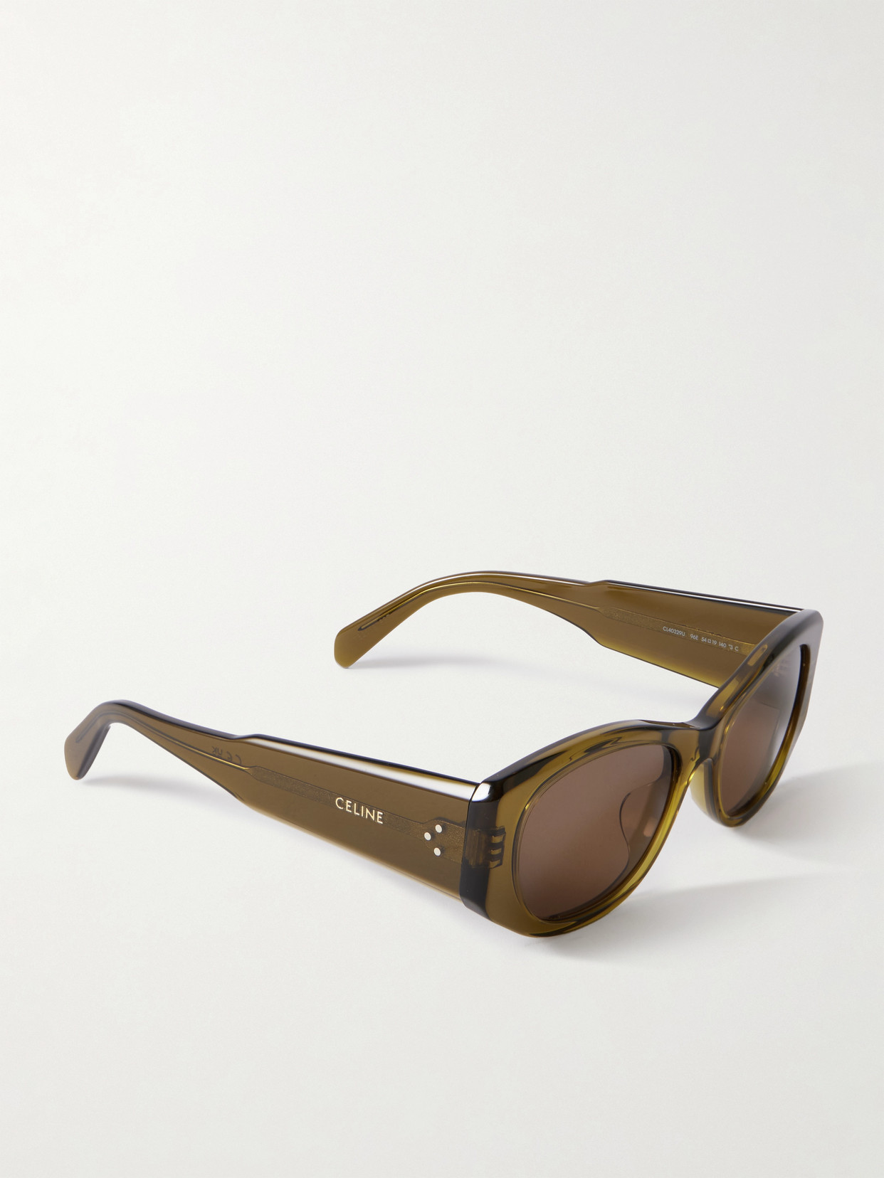 Celine Cat-eye Acetate Sunglasses In Green