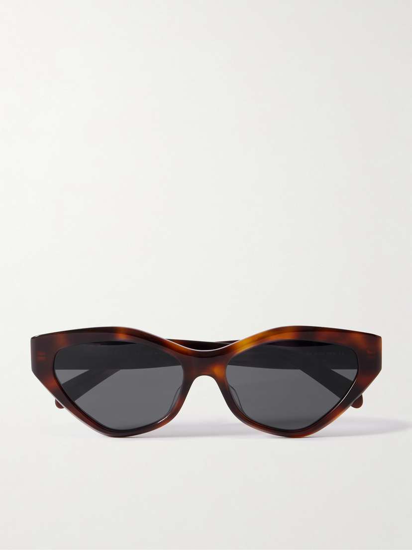 CELINE Eyewear Triomphe Cat-eye Tortoiseshell Acetate Sunglasses