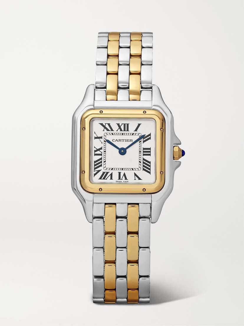 Cartier Panthère De  Medium 27mm 18-karat Gold And Stainless Steel Watch