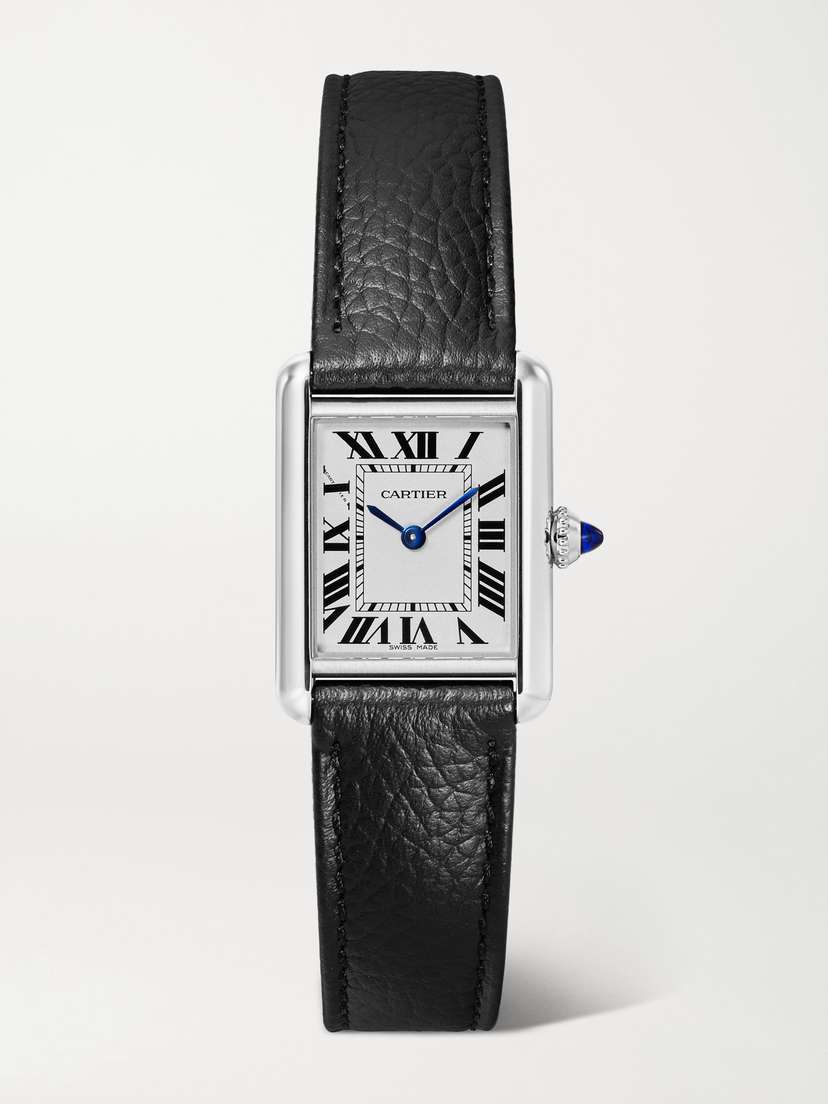 Cartier Tank Must Solarbeat™ 29.5mm Small Stainless Steel And Leather Watch