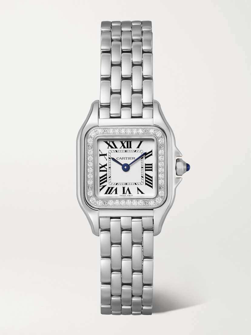 Cartier Panthère De  Small 23mm Stainless Steel Diamond Watch