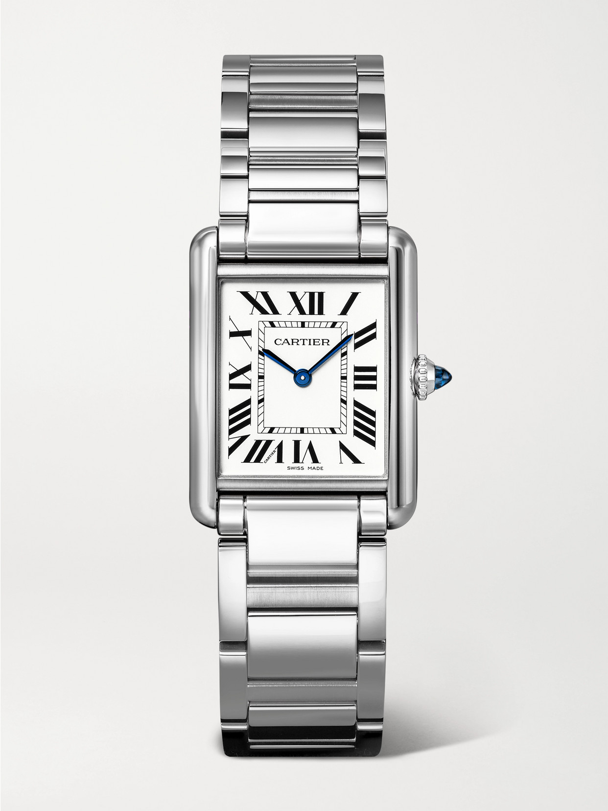 Cartier - Tank Must De Cartier Large Solarbeat™ 33.7mm Stainless Steel Watch - Gray