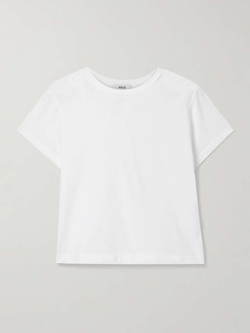 AGOLDE Adine Cropped Organic Cotton-jersey T-shirt