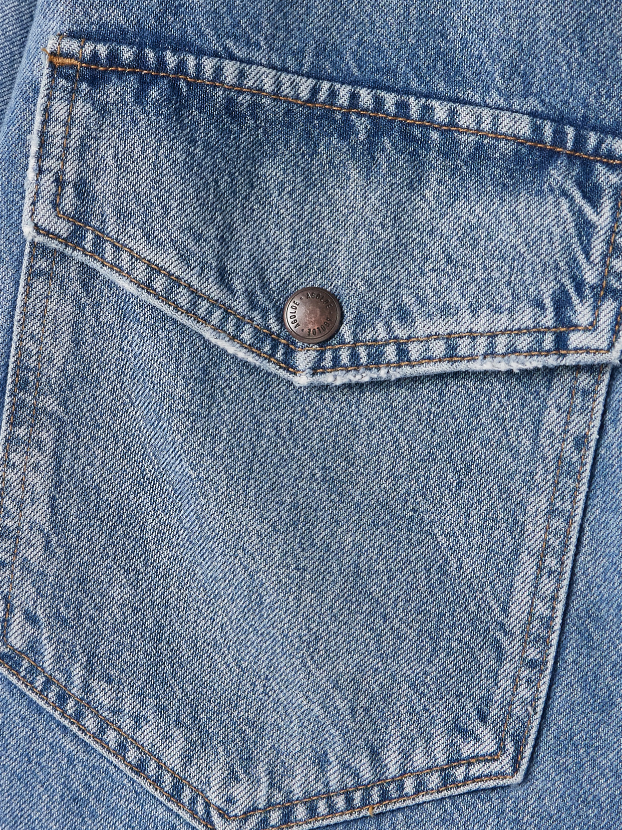 Agolde Lotta Denim Shirt In Grade In Blue