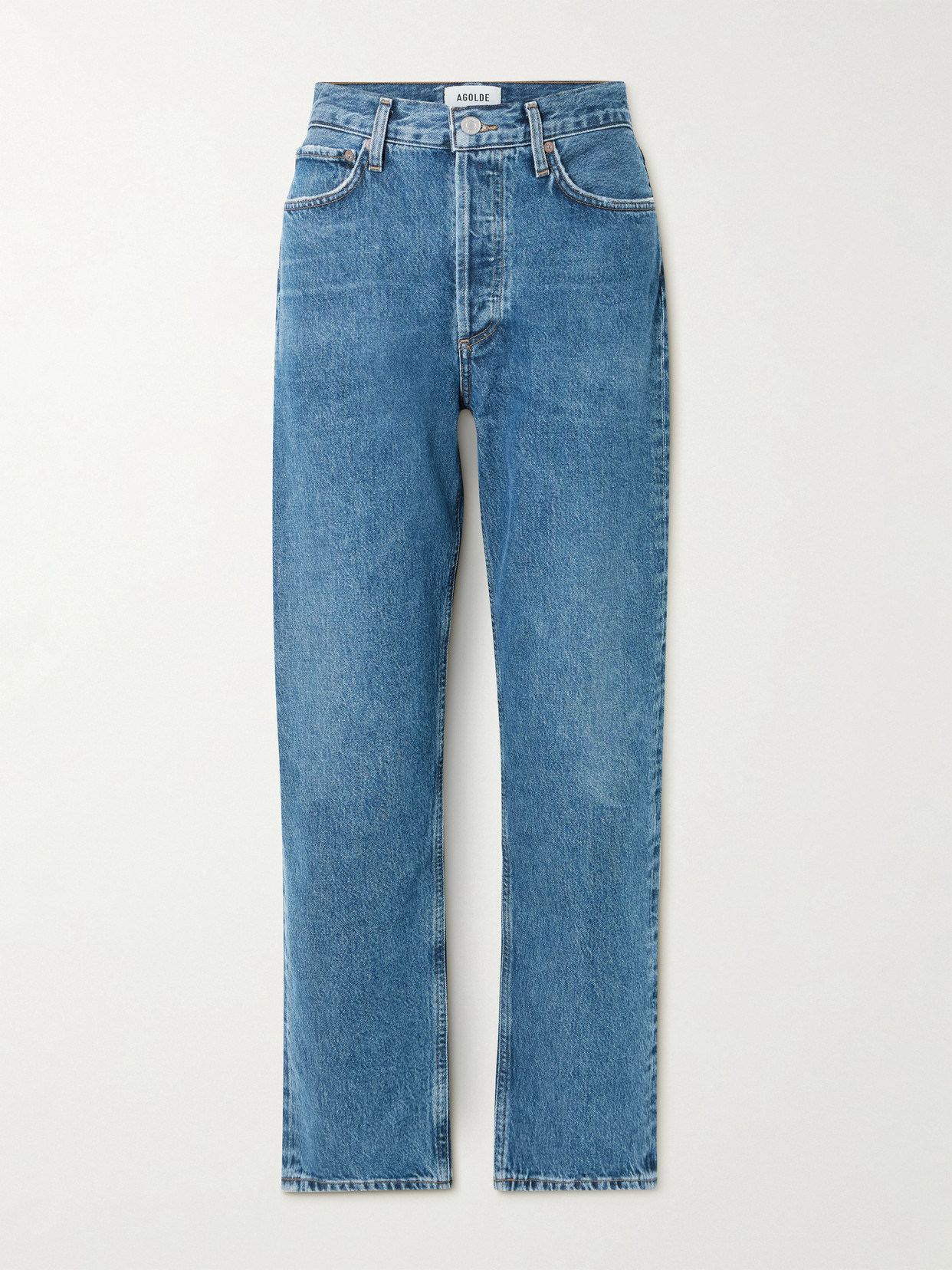 Agolde 90s Mid-rise Straight-leg Jeans In Blue